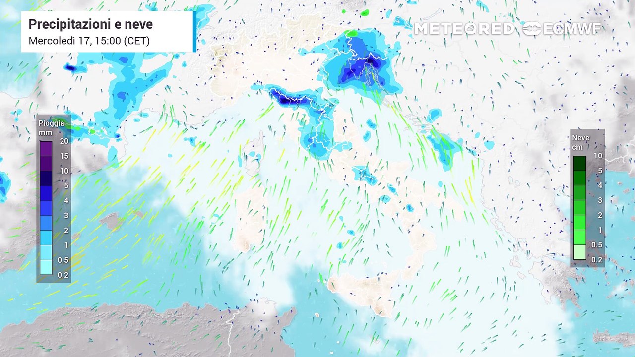 mappa delle precipitazioni