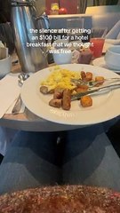 Colazione a buffet nell'hotel, si abbuffano, ma ci dovete100 euro