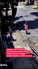 Vídeo mostra homem carregando corpo de menina de 12 anos