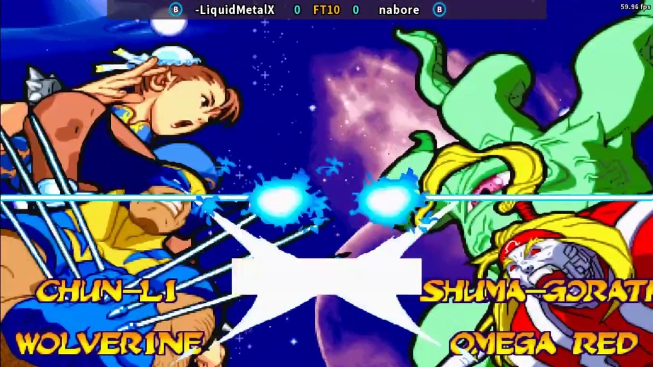 -LiquidMetalX  VS nabore  - marvel super heroes vs street fighter