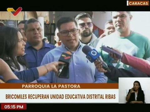 Gobierno de Caracas inspecciona recuperación de la U.E. Distrital Ribas en la pqa. La Pastora