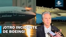 ¡Otra vez Boeing! Antony Blinken cambia de avión por falla crítica en avión
