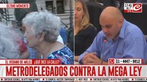 Metrodelegados contra la Ley Ómnibus de Milei
