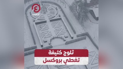 ثلوج كثيفة تغطي بروكسل