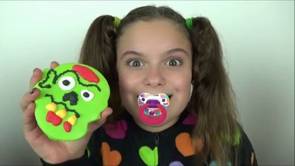 Bad Baby Eating Halloween Candy Gummy Treat Challenge Victoria Annabelle Freak D