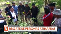 rescate de personas atrapadas en Puerto Tacuaral