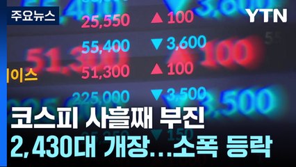 코스피, 2,430대에서 개장...소폭 등락 거듭 / YTN