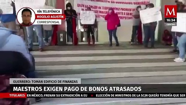 Maestros de Guerrero exigen que se les den los bonos de despensa atrasados