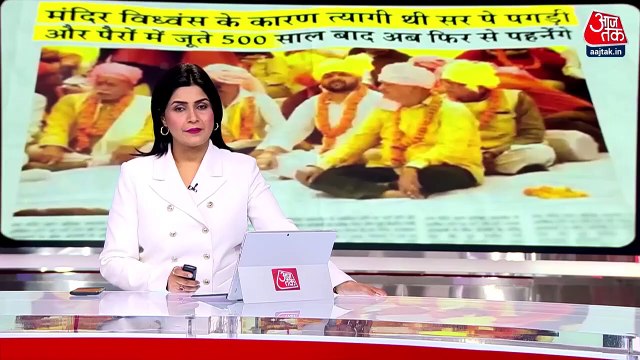 Ramlala idol brought to temple premises in Ayodhya