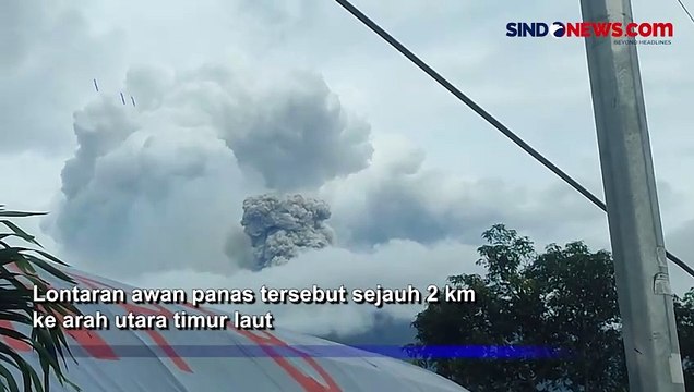 Gunung Lewotobi Laki-Laki Kembali Erupsi Disertai Luncuran Awan Panas