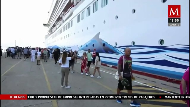 Crucero Norwegian Bliss arriba al Puerto de Acapulco; es el primero de 2024