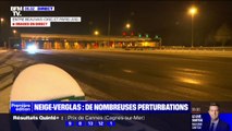 Neige et verglas: la circulation ralentie sur l'A16, dans le nord de Paris