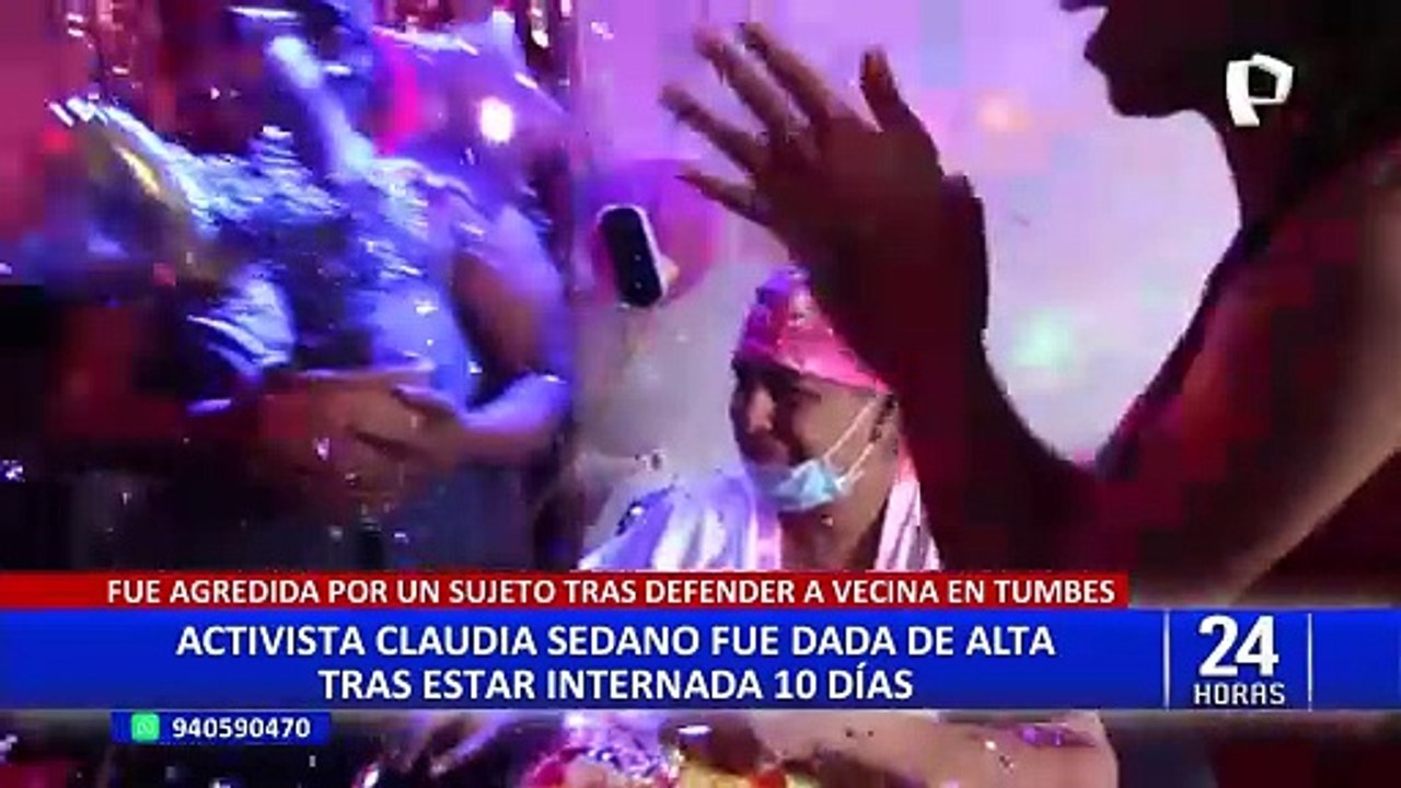 Activista golpeada en Tumbes por extranjero regresa a su casa tras 10 días en coma