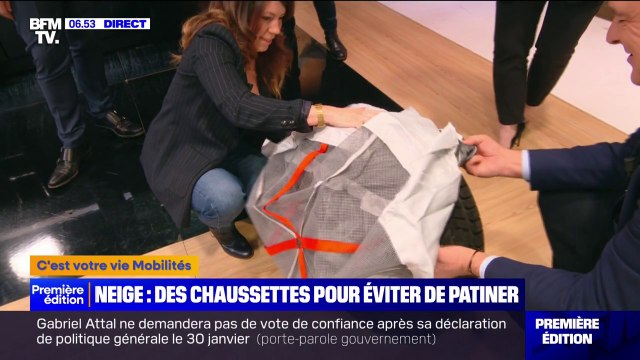 Neige et verglas: les chaussettes, l'alternative aux pneus hiver