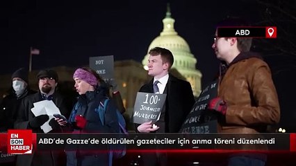 ABD'de Gazze'de öldürülen gazeteciler için anma töreni düzenlendi