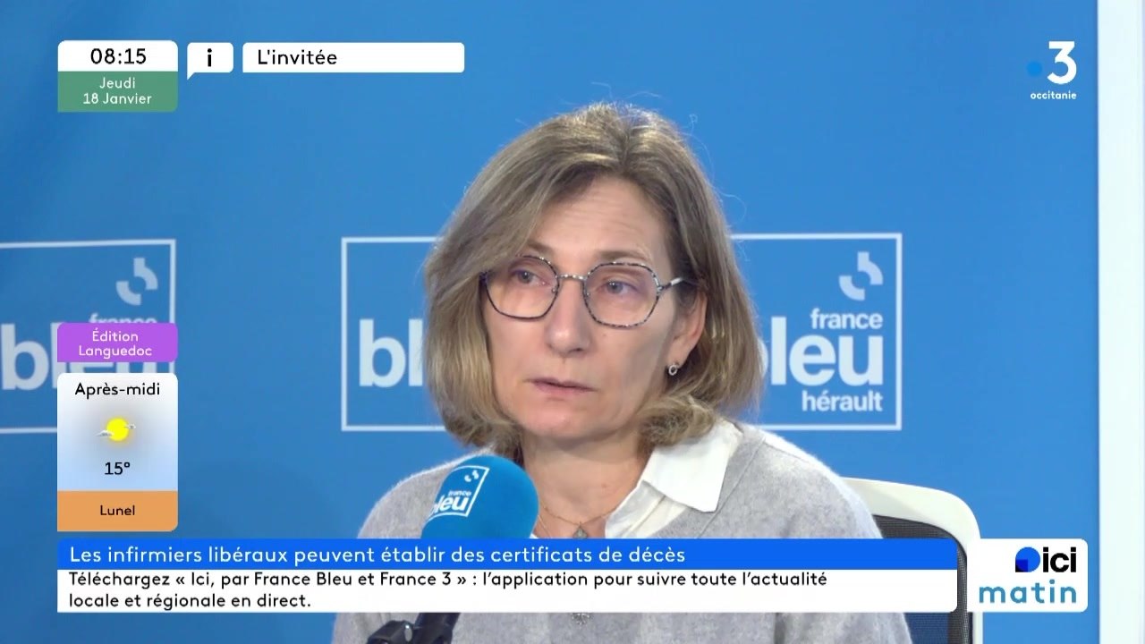 Laurence Soula, infirmière libérale et secrétaire de la Fédération nationale des infirmiers dans l'Hérault
