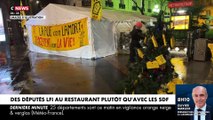 Mensonges : Les députés Insoumis qui affirmaient écouter Emmanuel Macron, dans le froid avec des SDF, étaient en réalité... dans une très chic brasserie du 7e arrondissement de Paris en train de dîner !
