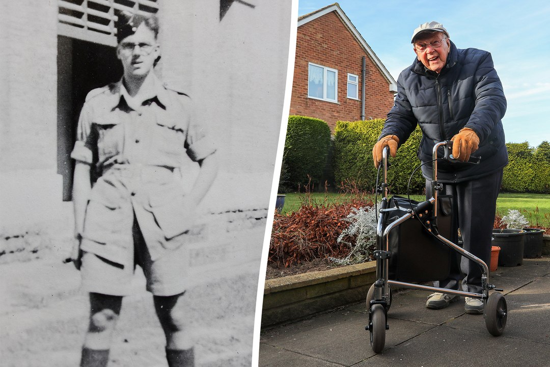 WW2 vet, 100, walks 660 miles around his garden after being inspired by Captain Tom