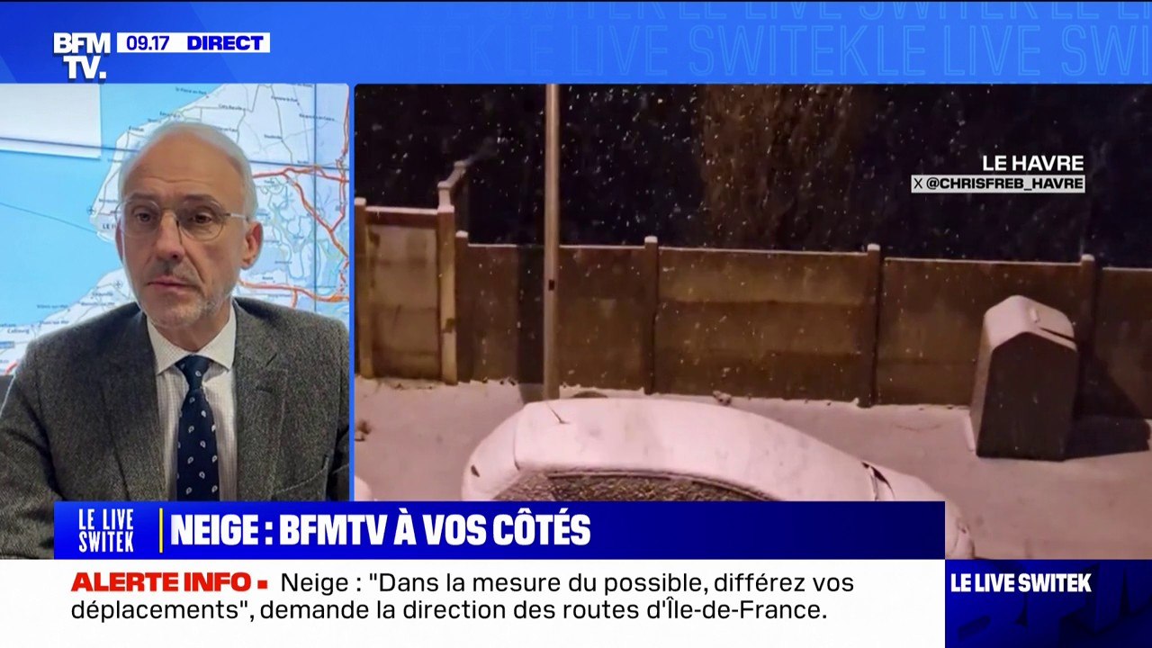Neige et verglas: le préfet de Seine-Maritime note une "trentaine d'interventions, quelques accidents matériels sans victime"