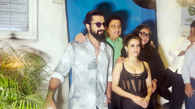 Vicky Kaushal and Sanya Malhotra turn heads as they attend Sam Bahadur success party