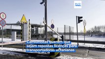 Camionistas polacos suspendem bloqueio na fronteira com a Ucrânia