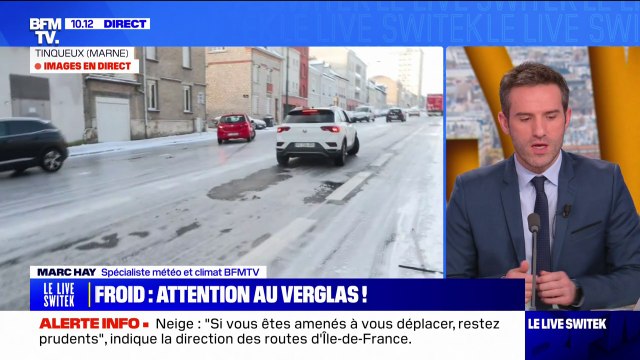 Verglas dans la Marne: les rues de Tinqueux transformées en patinoire