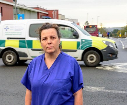 Unison president Libby Nolan sends solidarity to Derry strike marchers