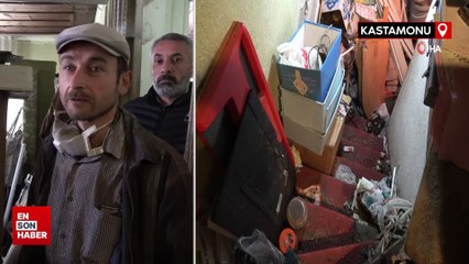 Kastamonu'da biriktirdiği eşyalar evi çöpe çevirdi