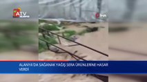 Alanya’da sağanak yağış sera ürünlerine hasar verdi
