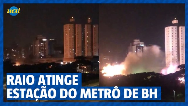 Chuvas em BH: raio atinge estação de metrô Carlos Prates