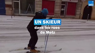 On a croisé un skieur dans les rues de Metz