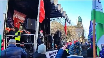 Speakers take to the stage at Belfast City Hall