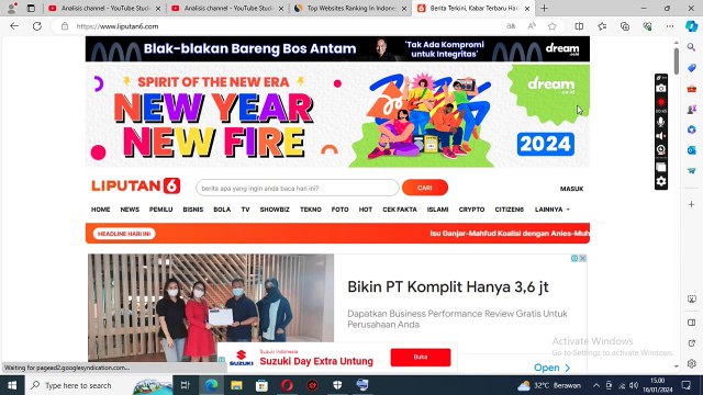 Cara membuat akun liputan6.com melalui browser pada pc