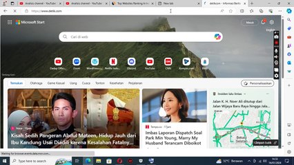 Cara membuat akun detik.com melalui browser edge pada pc
