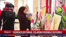 Öğrenciler İsrail zulmünü resimle duyurdu