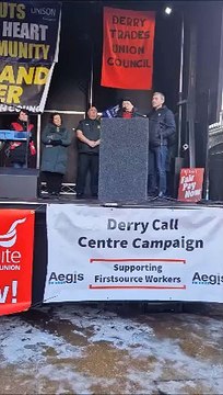 Eamonn McCann tells strike rally trade union movement is ‘sleeping giant’ of society