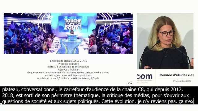 Journée d'études 2022 de l'Arcom : Claire Secail