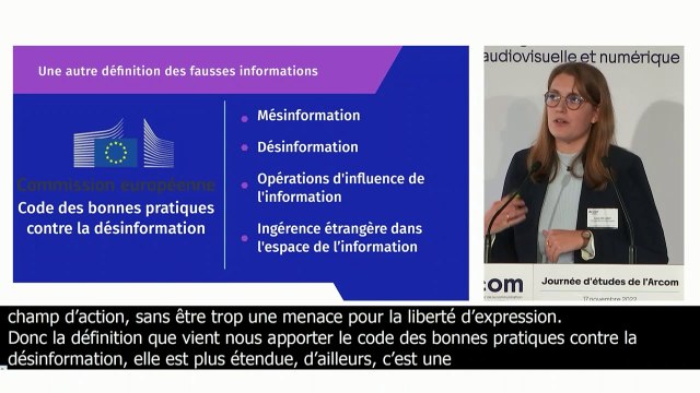 Journée d'études 2022 de l'Arcom : Lucie de Laget