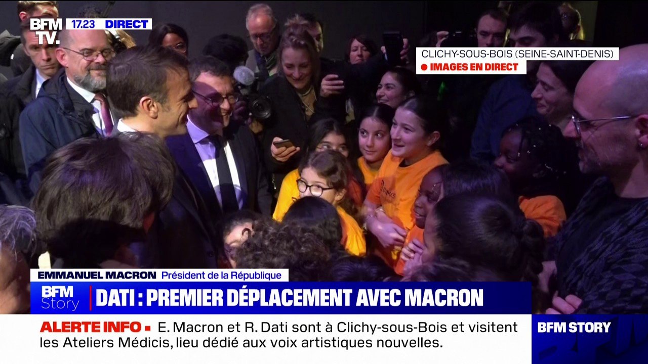 "Ça fait deux mois que notre maîtresse n'est pas là": Emmanuel Macron interpellé par des enfants sur l'absence de leur enseignante lors d'une visite aux Ateliers Médicis de Clichy-sous-Bois