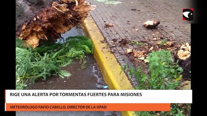 Rige una alerta por tormentas fuertes para Misiones