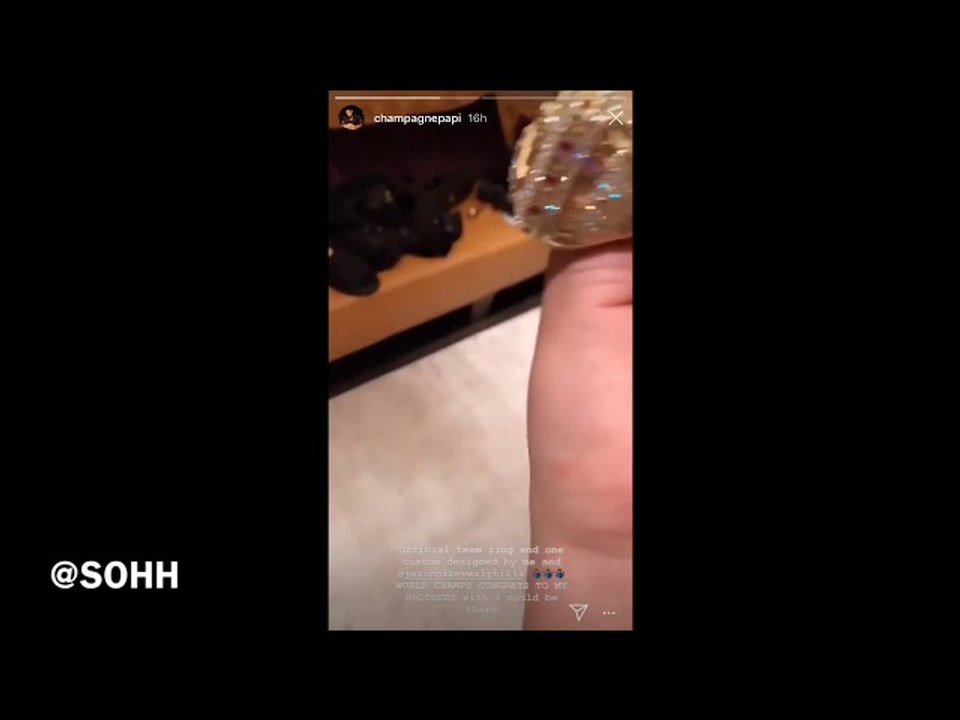 Drake Shows Off $150K Custom Raptors Championship Ring