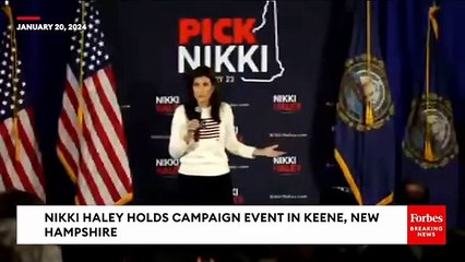 Nikki Haley Reacts To Trump Confusing Her With Nancy Pelosi At New Hampshire Rally(360P)