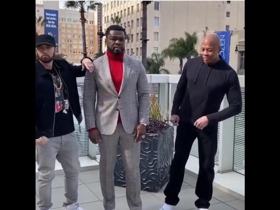 50 Cent Celebrates Hollywood Walk Of Fame Star With Eminem And 50 Cent