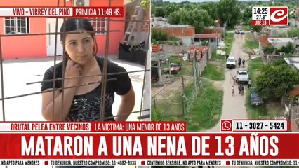 Mataron a una nena de 13 años: hablan las vecinas