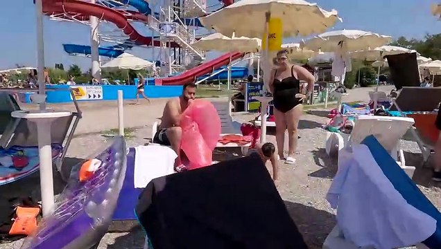 BEACH WALK 4K - Slovenia, Izola, Summer Day with Bikini Beach Walk 4K60