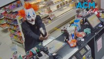 Man in clown mask robs Queensland shop at gunpoint