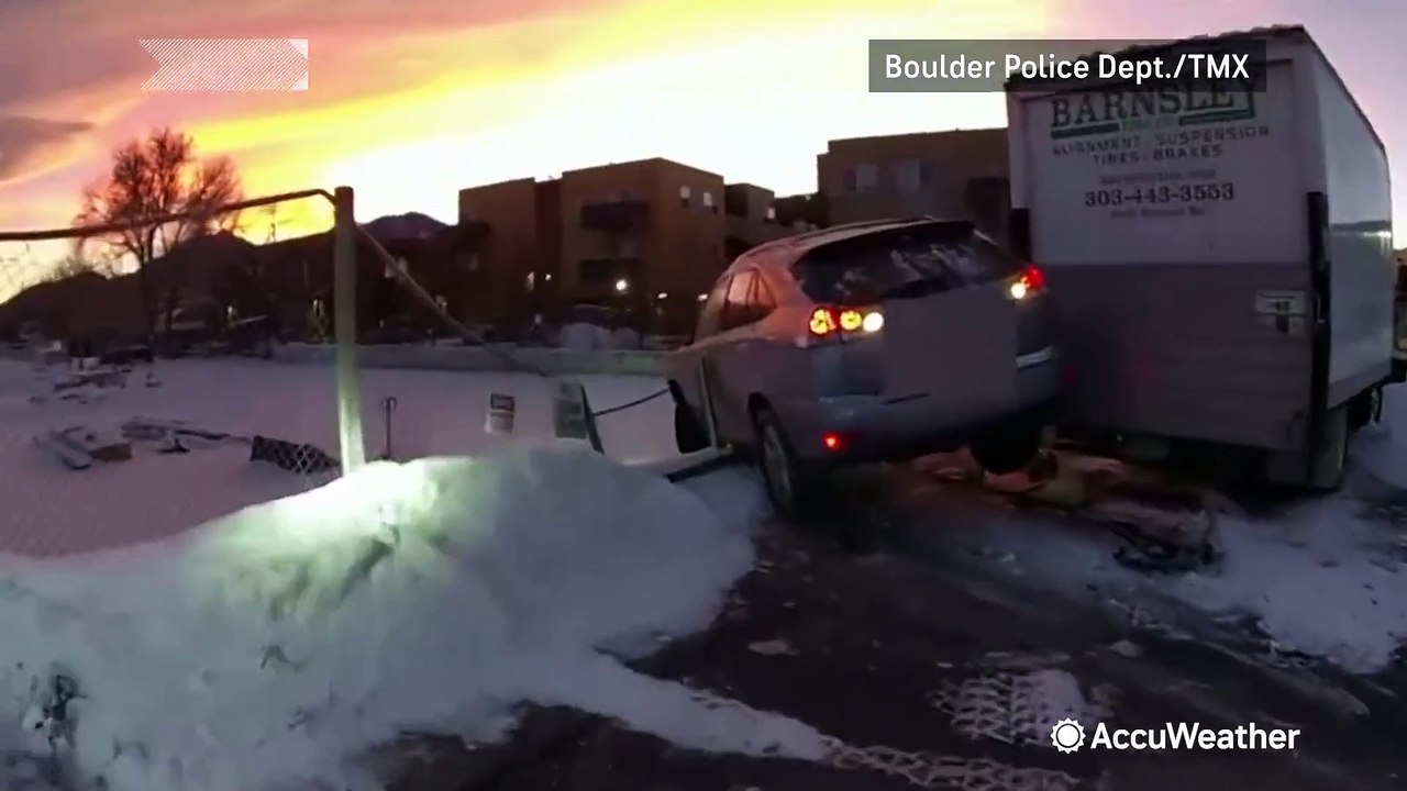 4-year-old rescued from hanging vehicle after crash in snowy Boulder