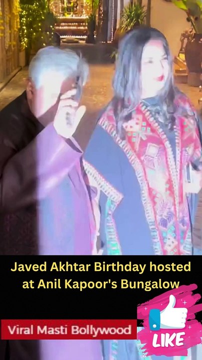 Sonam Kapoor, Farhan Akthar & Anil Kapoor at Javed Akhtar Birthday Party Viral Masti Bollywood