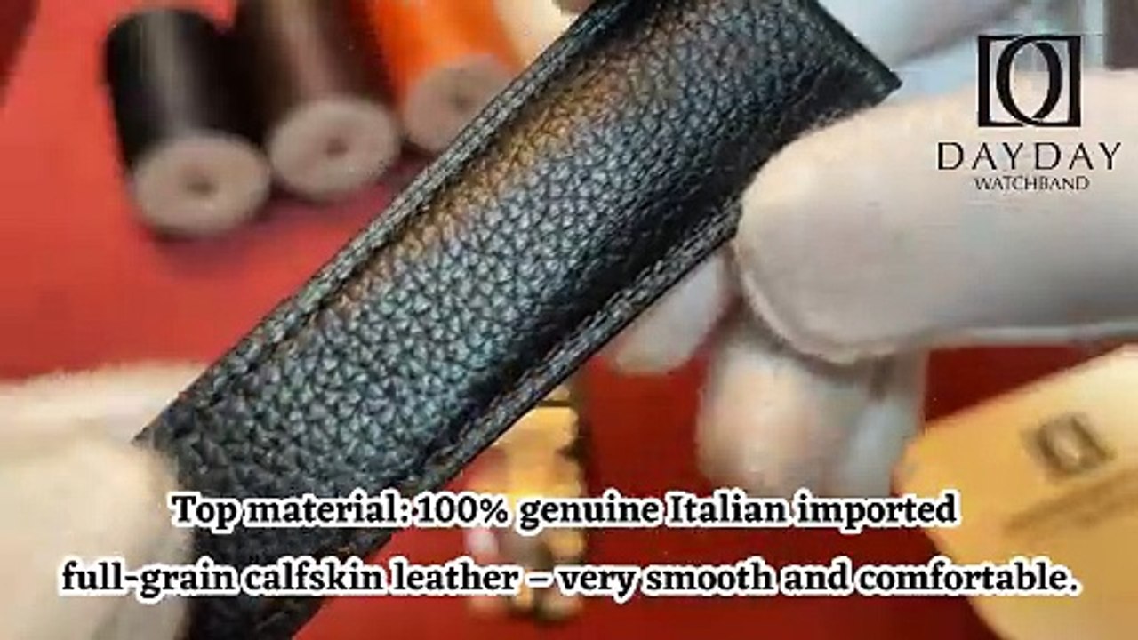 Custom handmade calfskin leather watch strap for Cartier Tank (Multi-colors)
