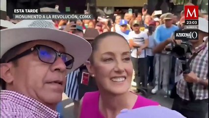 Ebrard y Sheinbaum se reencuentran entre abrazos en cierre de precampaña